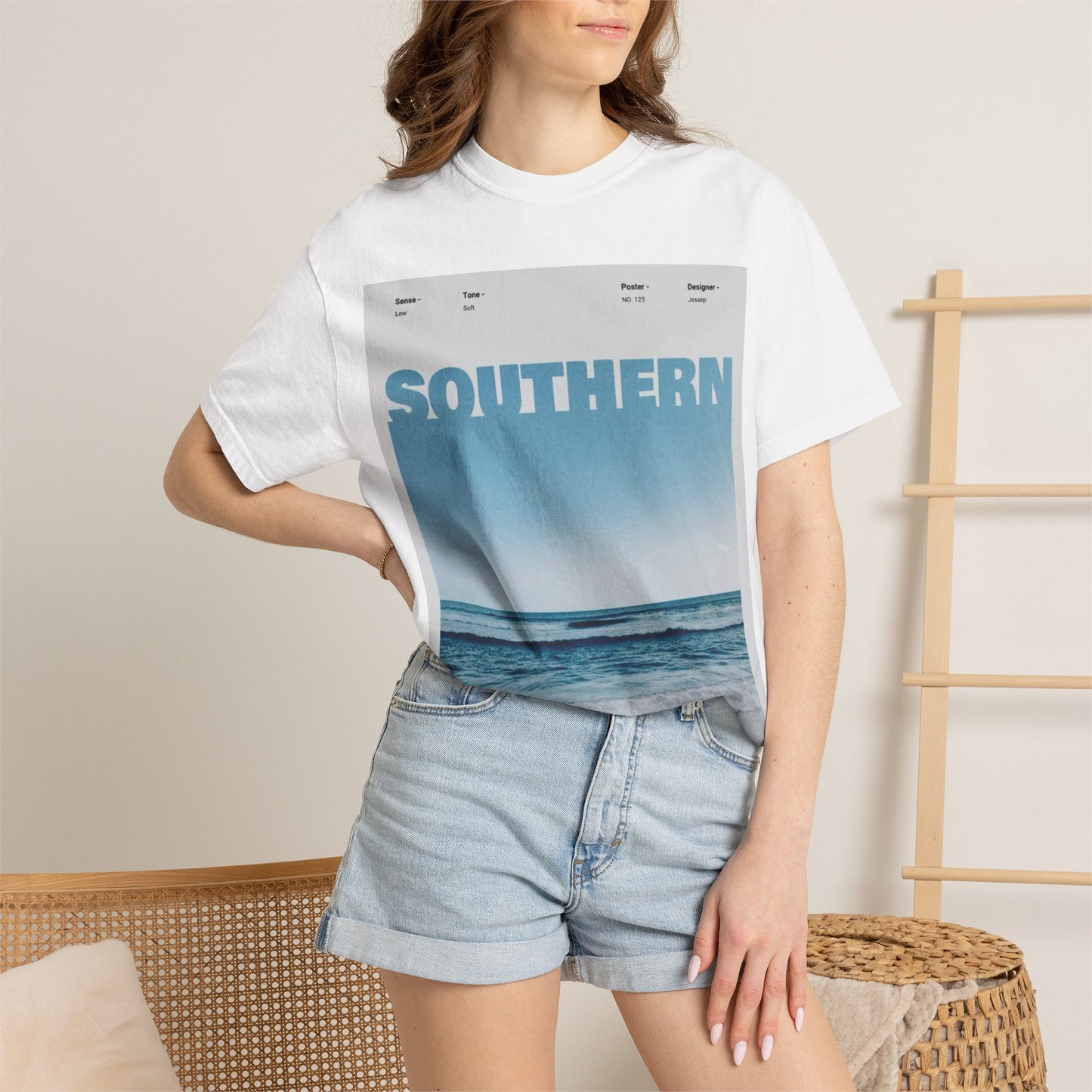 Southern Beach Photo T-Shirt — Ocean Waves Graphic Tee