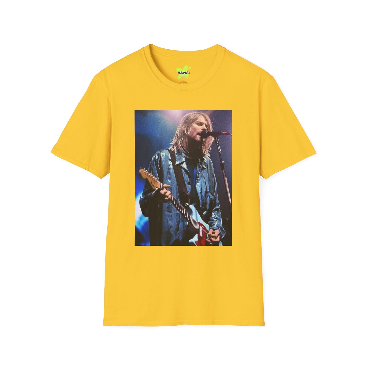 Kurt Cobain Unisex Softstyle T-Shirt - Retro Grunge Band Tee