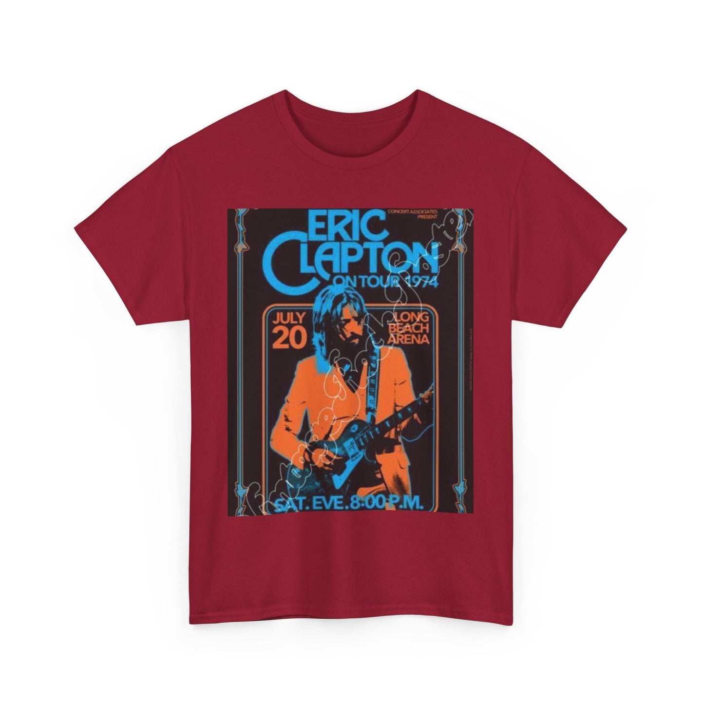 Eric Clapton Vintage Concert Tee, Music Lover Gift, 70s Tour T-Shirt, Rock and Roll Apparel, Retro Graphic Tee, Unisex Style