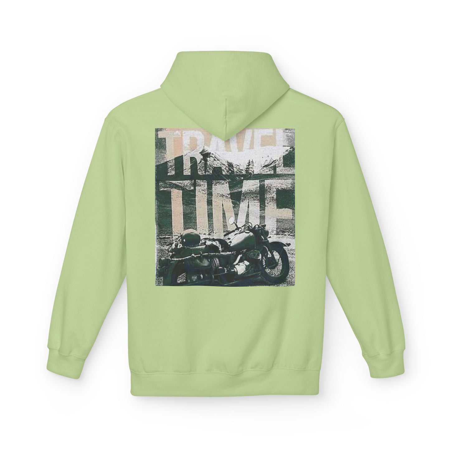 Travel Time Motorcycle Hoodie — Vintage Road Trip Graphic Hoodie