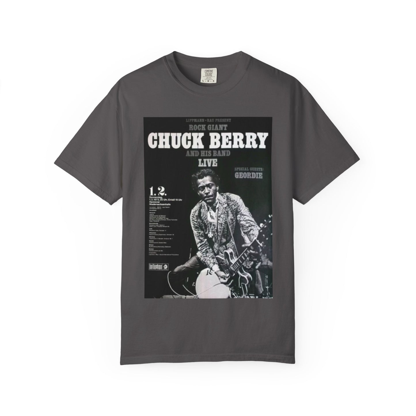 Retro Chuck Berry Live T-Shirt - Unisex Garment-Dyed Tee