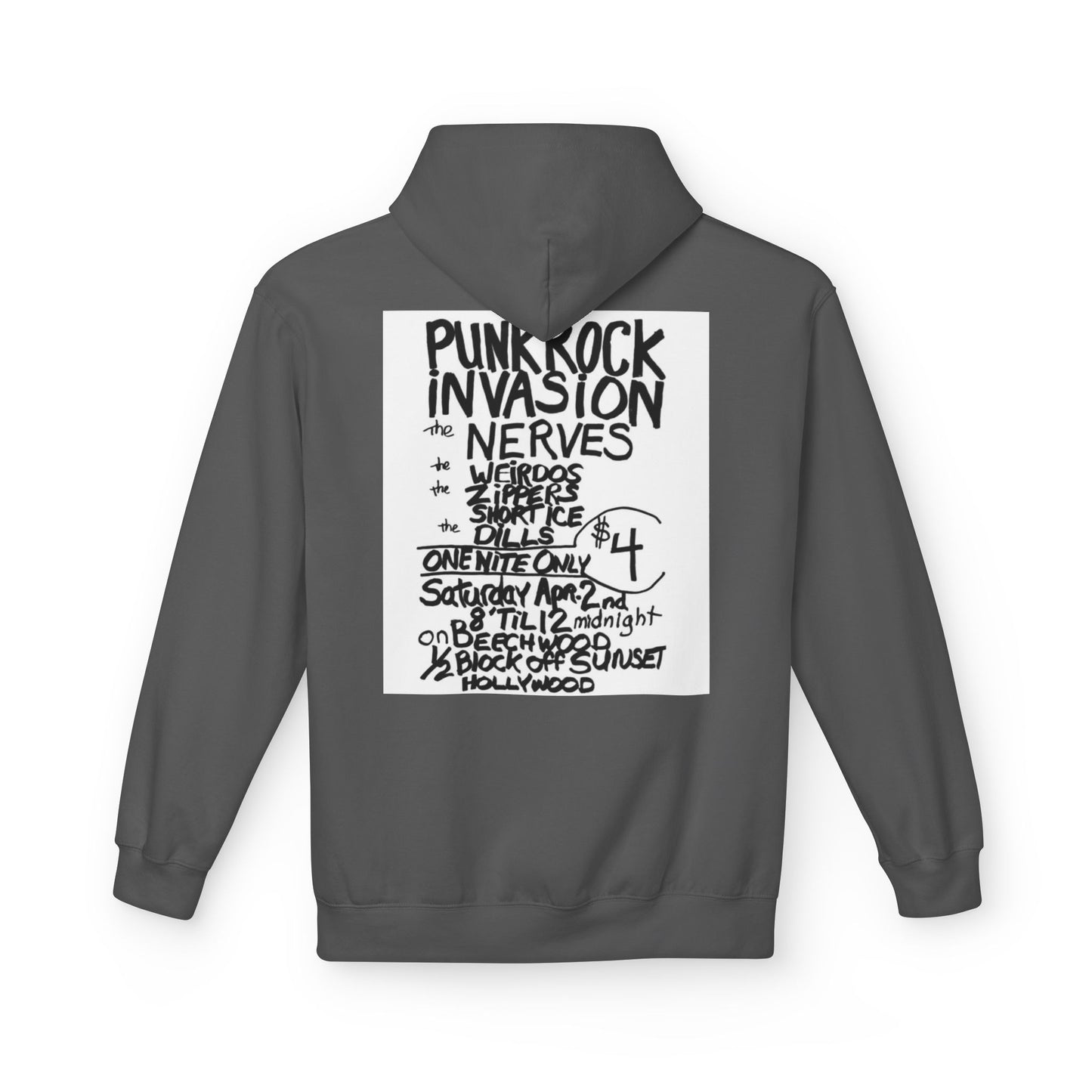 Unisex Punk Rock Fleece Hoodie - Softstyle, Cozy, Perfect for Concerts