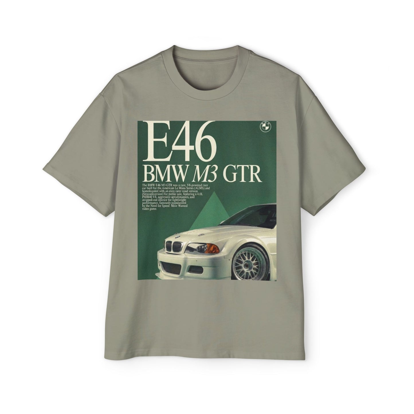 E46 BMW M3 GTR Tee — Vintage Racing Poster Graphic T-Shirt