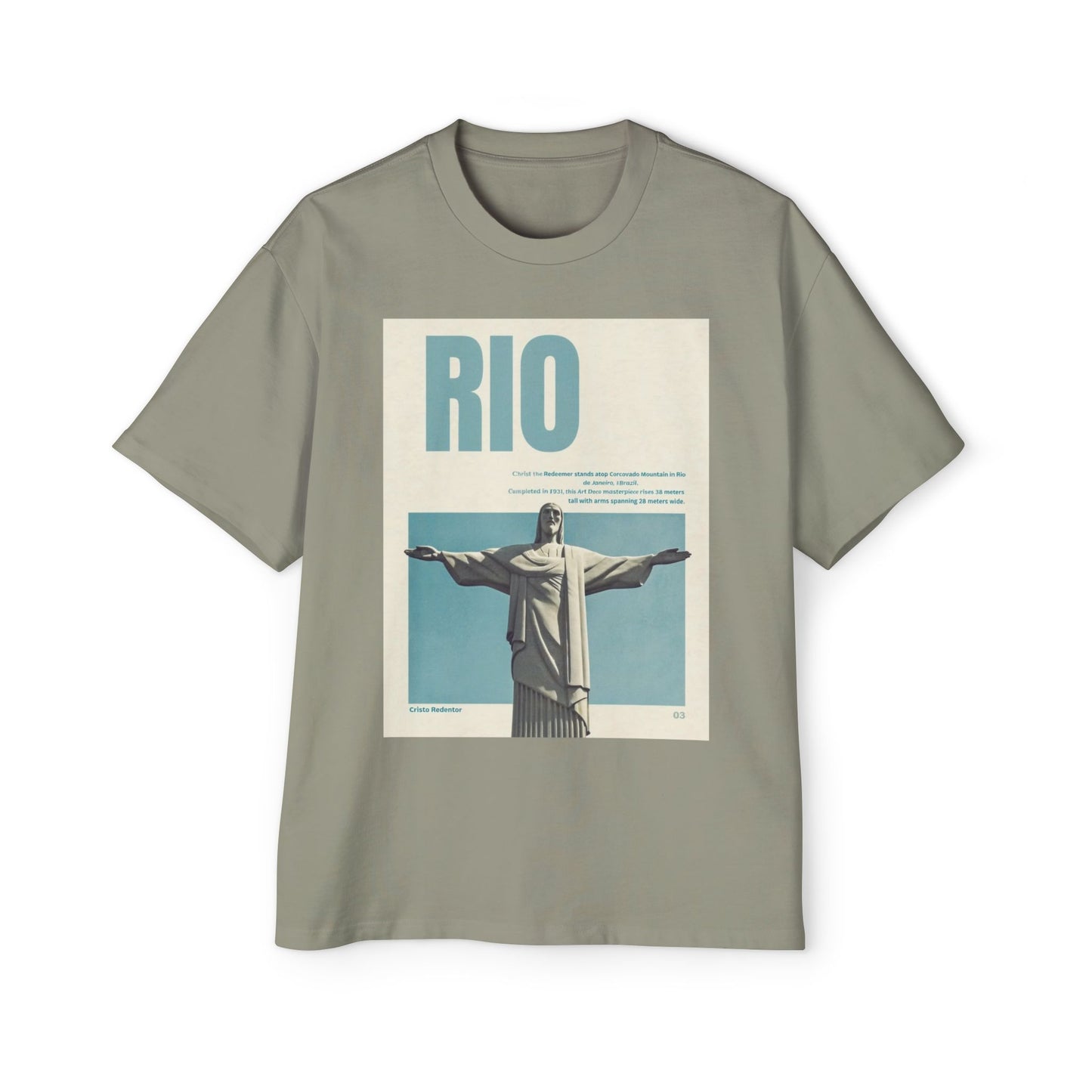 Rio Vintage Poster T-Shirt — Christ the Redeemer Travel Tee