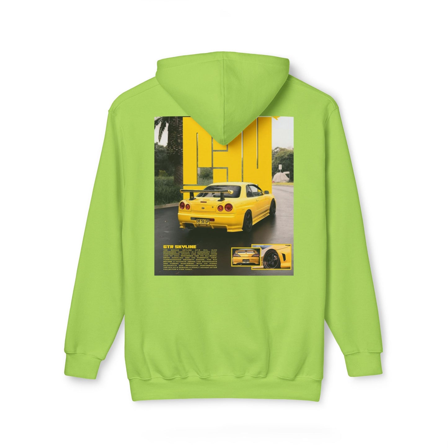 Unisex Hooded Sweatshirt - Retro Car Graphic - Made in the USA