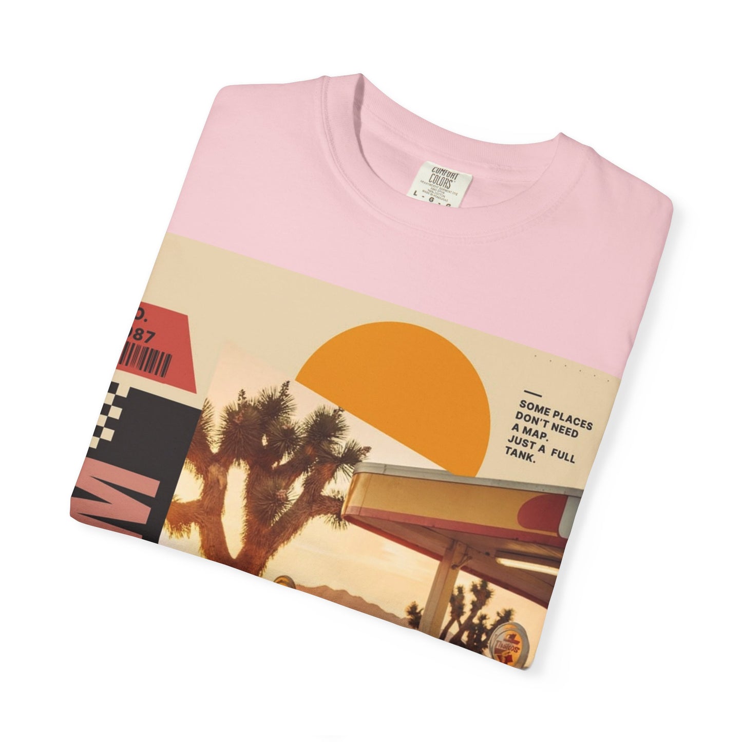 Freedom Road T-Shirt — Retro Desert Sunset Vintage Car Graphic