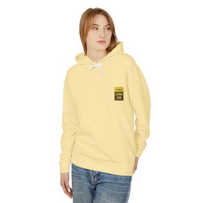 Unisex Zombie Zone Hooded Sweatshirt - Danger Sign Design