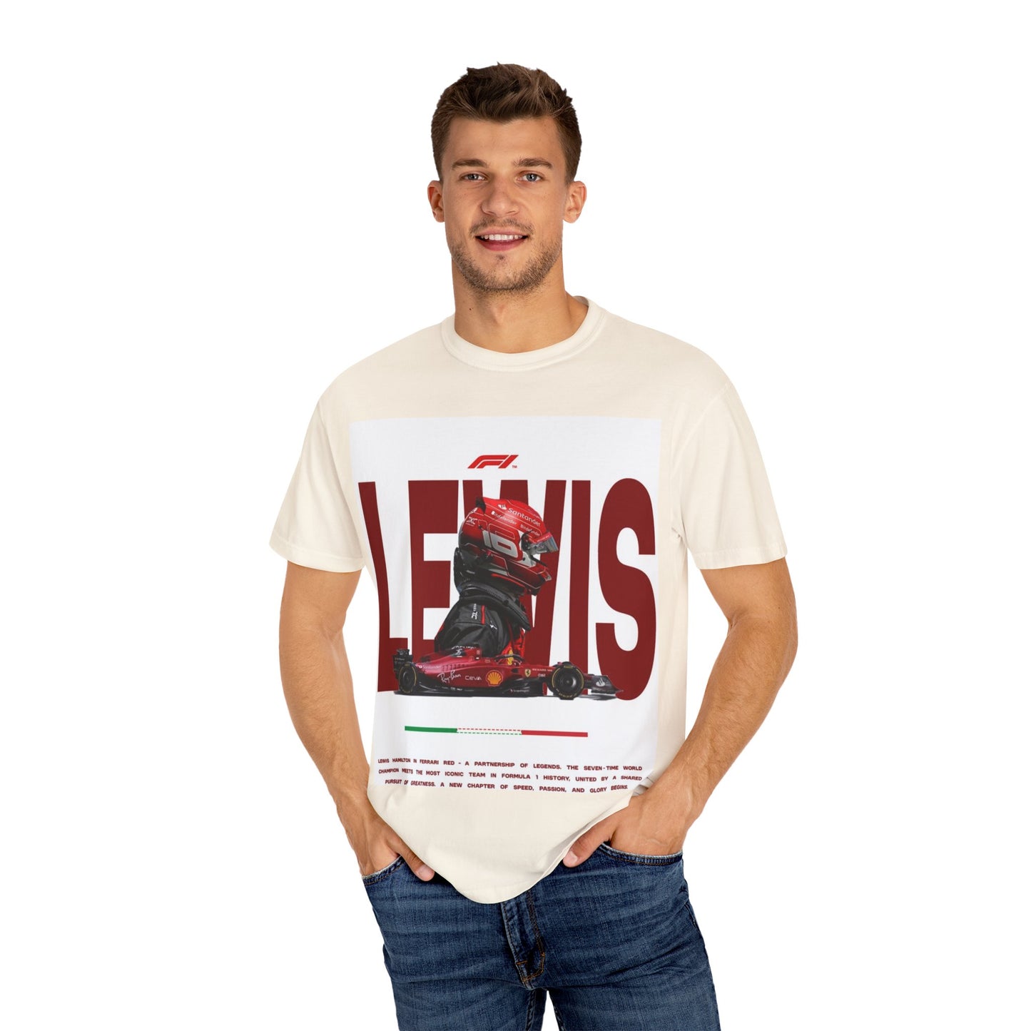 Lewis Hamilton F1 Unisex Garment-Dyed T-Shirt - Perfect for Racing Fans