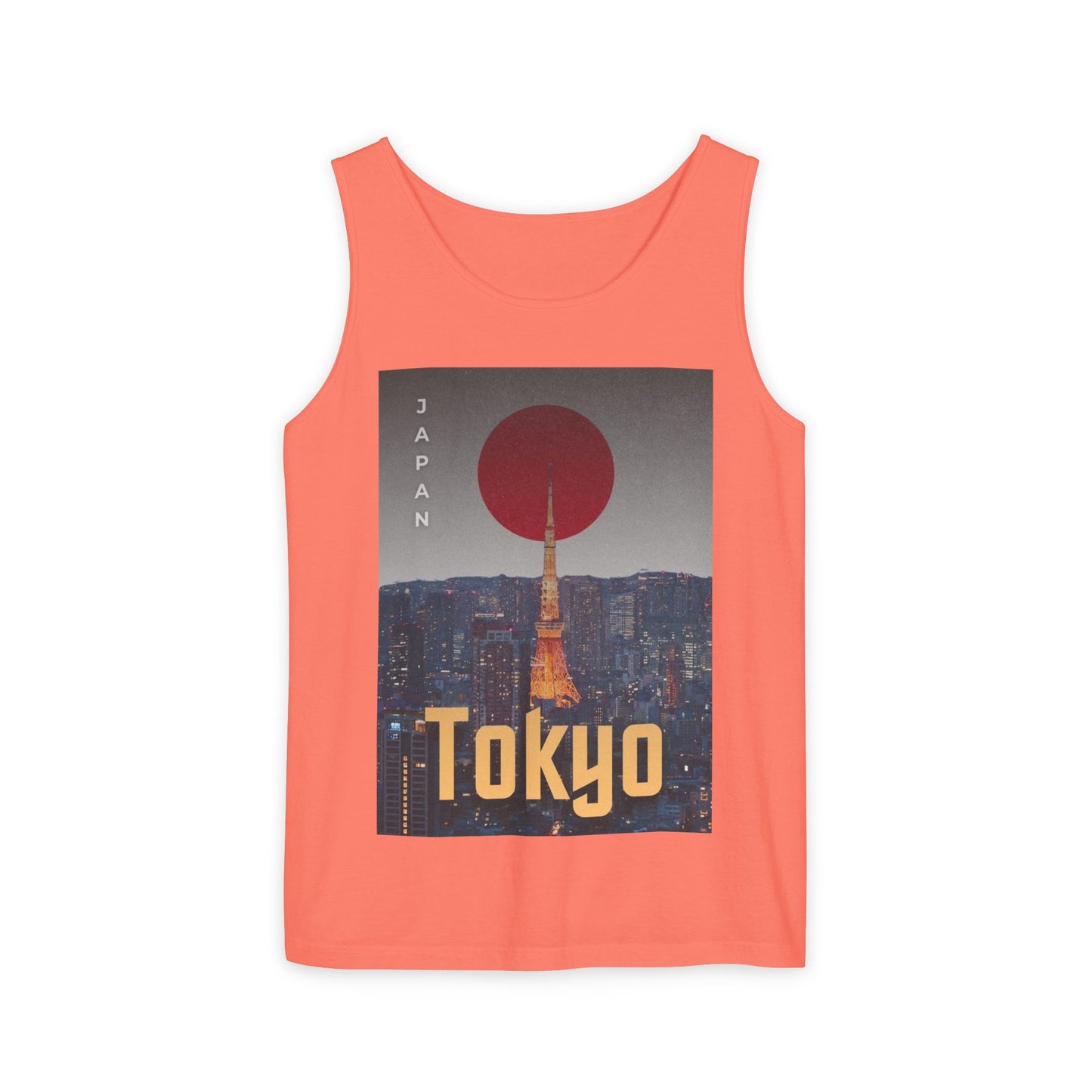 Tokyo Vintage Poster Tank — Japan Cityscape Graphic Tank Top