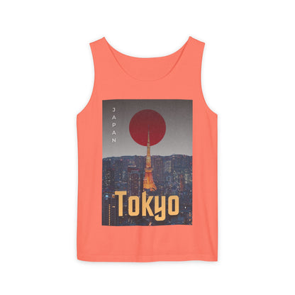 Tokyo Vintage Poster Tank — Japan Cityscape Graphic Tank Top