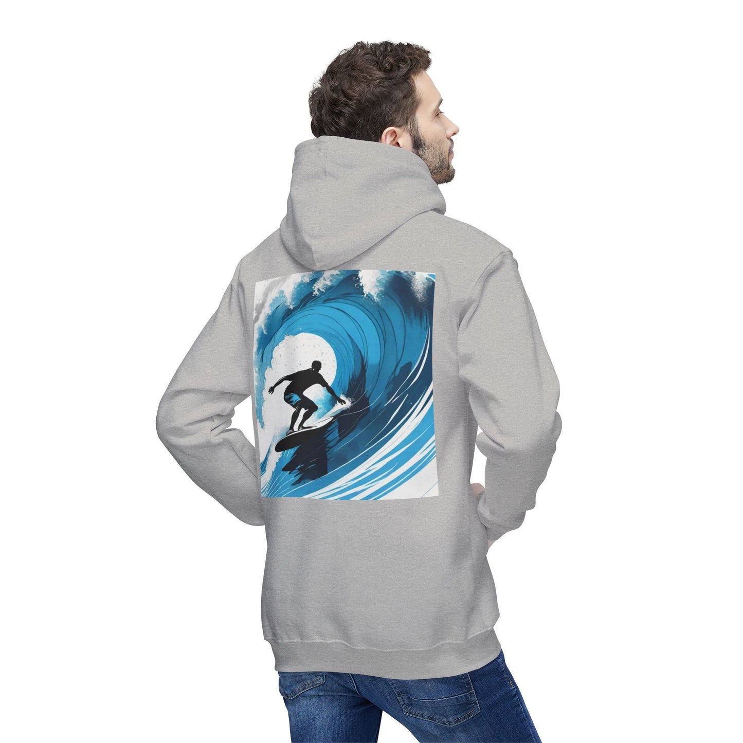 Surfing Wave Unisex Hoodie - Made in US
