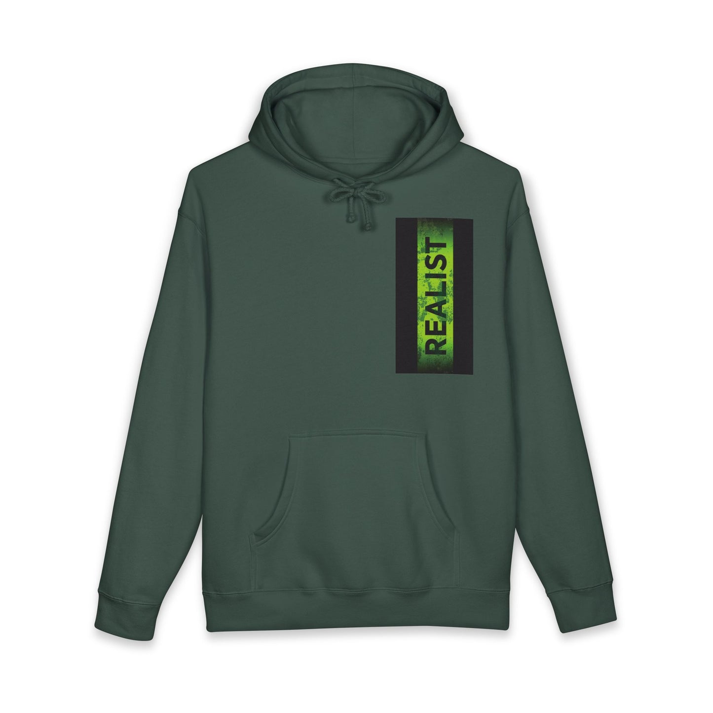 Realist Ghost Hoodie — Neon Yellow Graphic Pullover