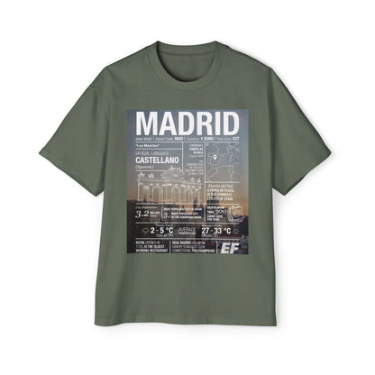 Madrid Graphic Tee — Vintage City Weather Poster T‑Shirt