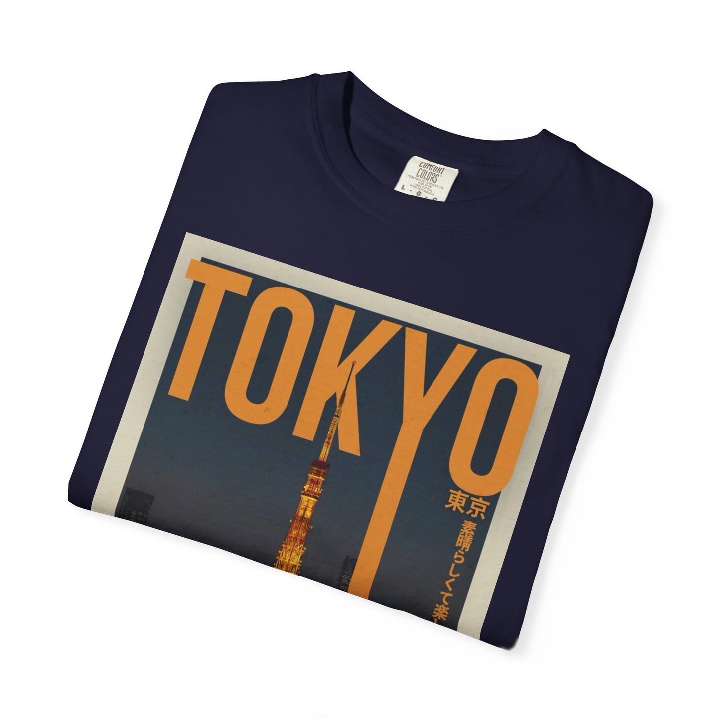 Tokyo Nightscape Graphic T-Shirt — Vintage Japan Tower Travel Poster Tee