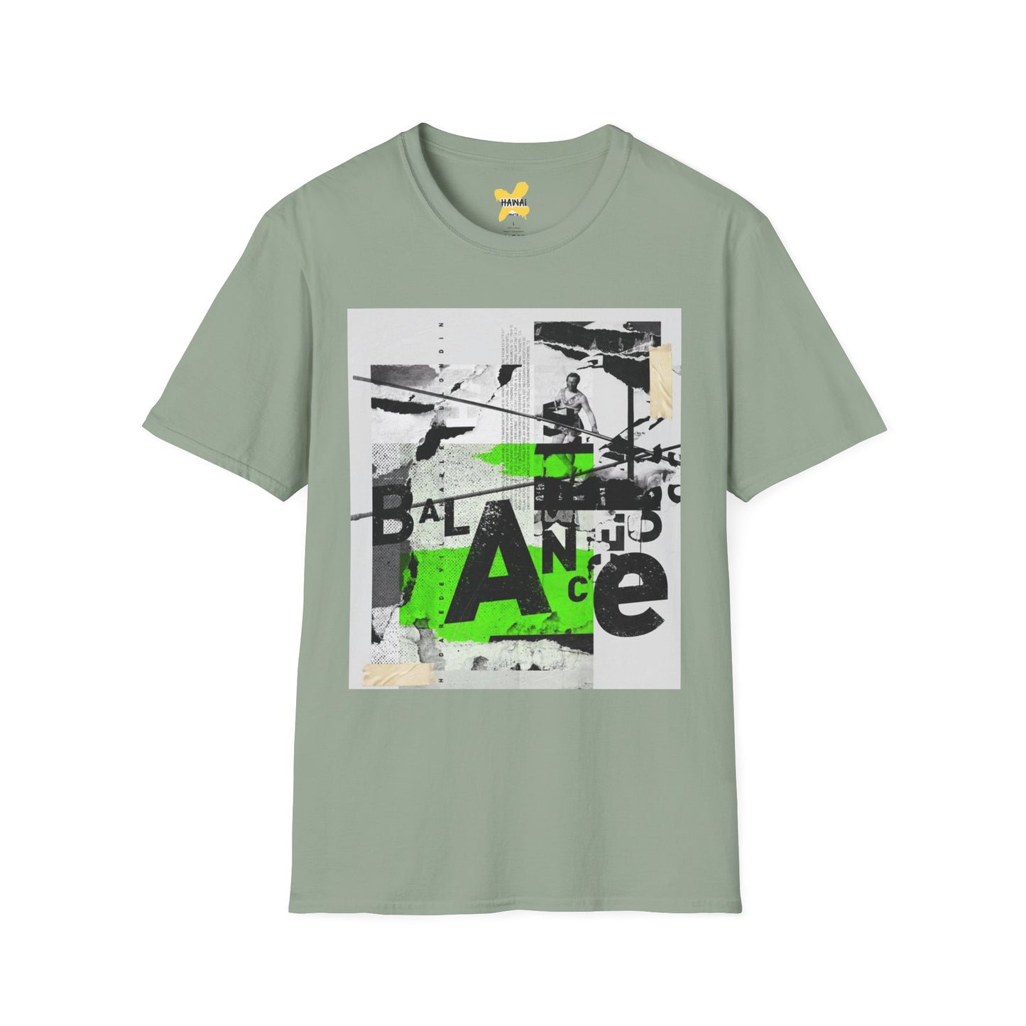Retro Graphic Tee - Balance Art Design for Casual Style