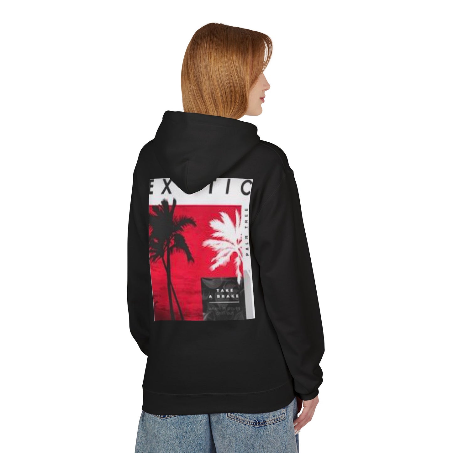 Exotic Vibe Unisex Fleece Hoodie - Cozy Beach Style, Perfect for Travel, Summer Events, Casual Outings, Gifts for Adventurers