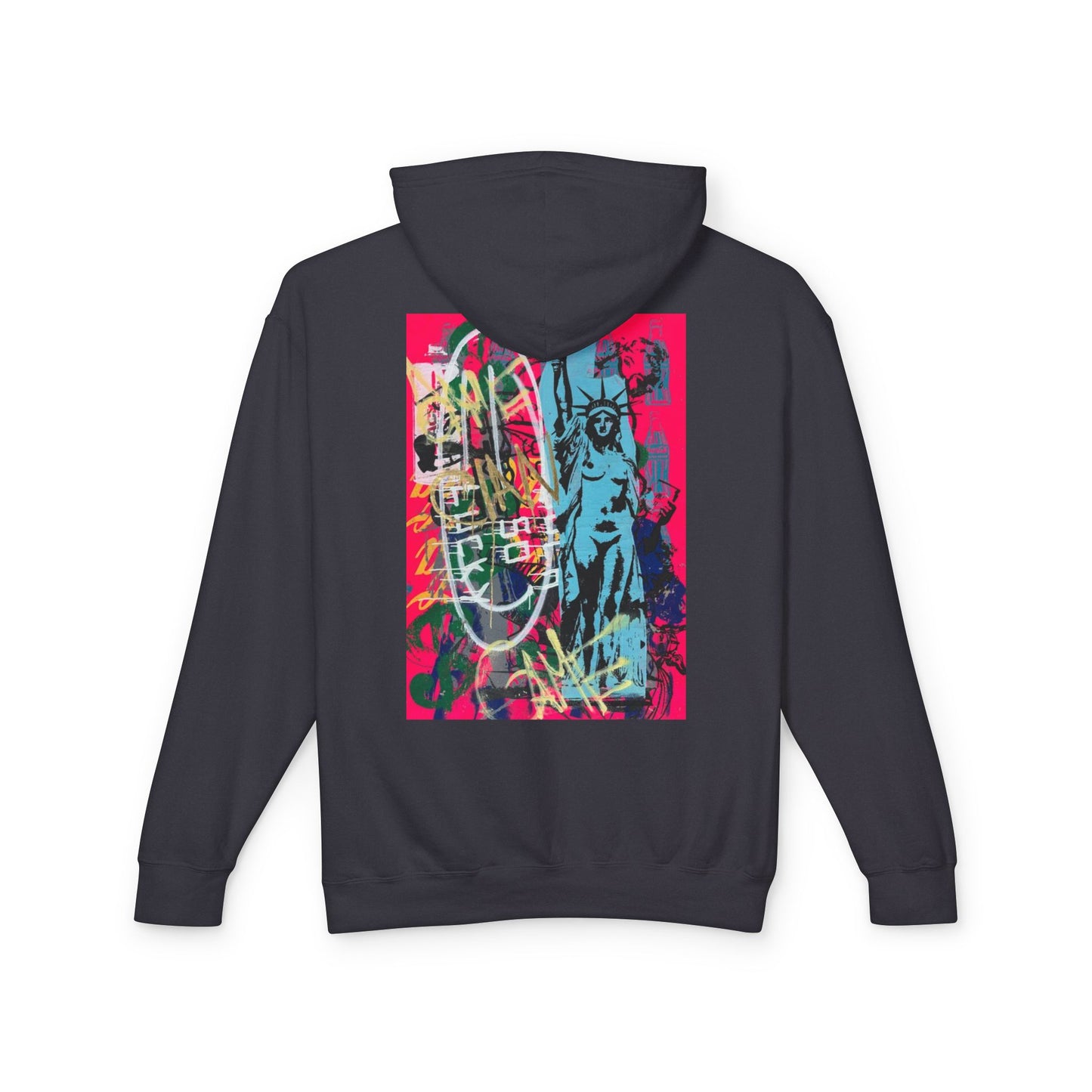 Vibrant Artistic Hoodie - Unisex Lightweight Hooded Sweatshirt with Urban Design