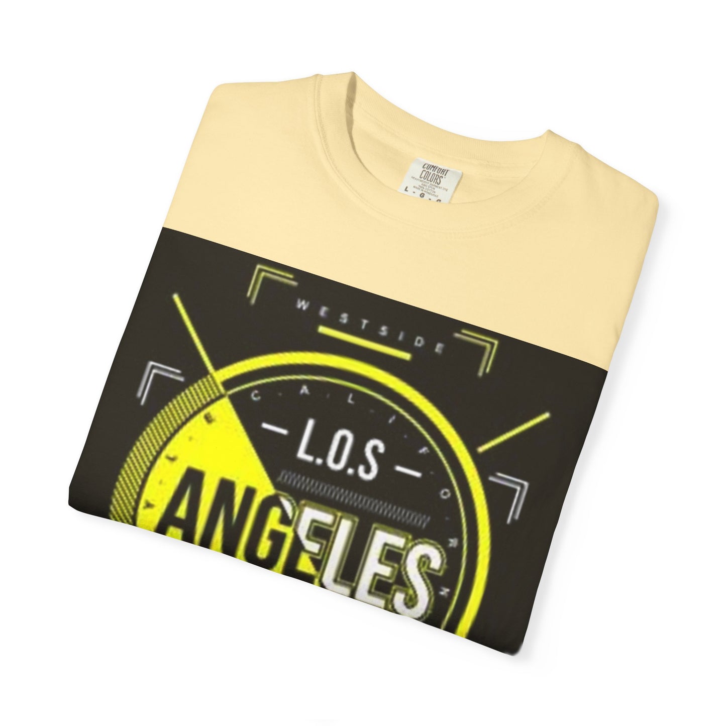 Unisex Garment-Dyed T-Shirt with Automotive Wheel Design