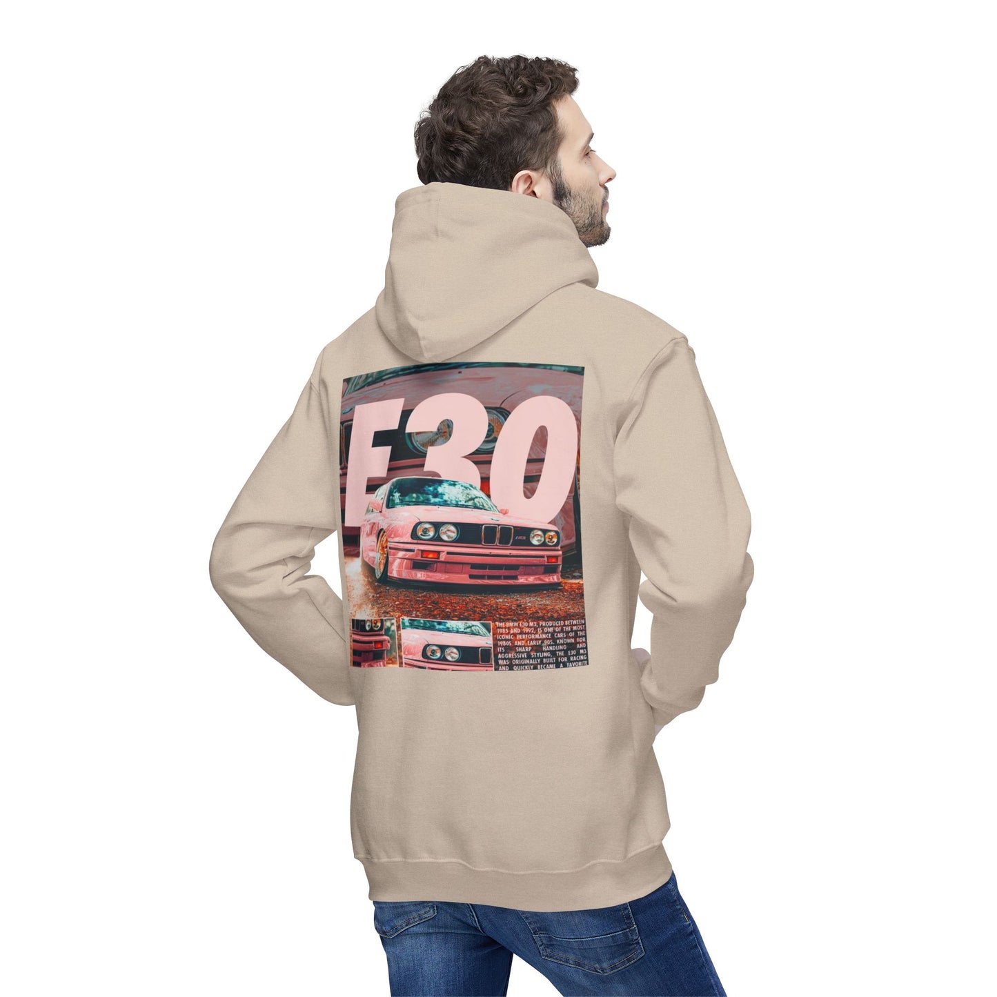 E30 Vintage Car Unisex Hooded Sweatshirt - Casual Comfort for Car Enthusiasts