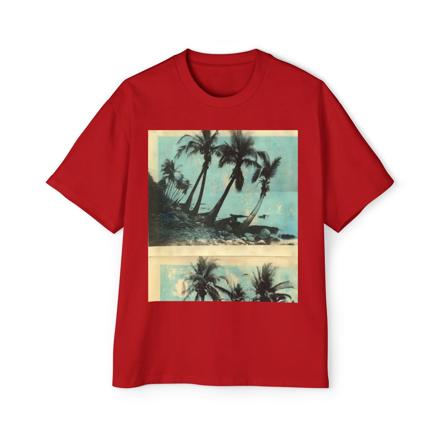 T-Shirt — Vintage Palm Beach Graphic Tee (Retro Tropical Sunset)