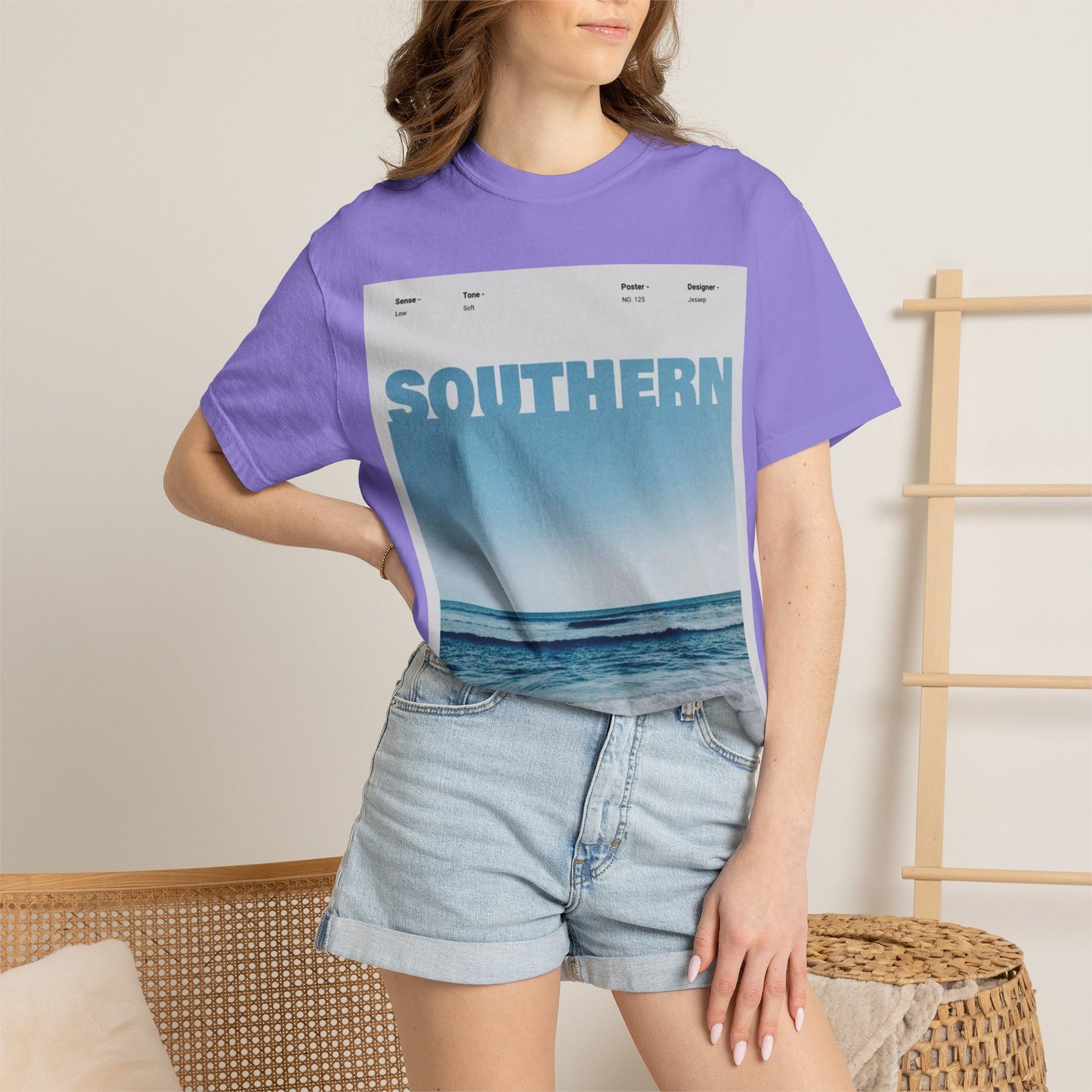 Southern Beach Photo T-Shirt — Ocean Waves Graphic Tee