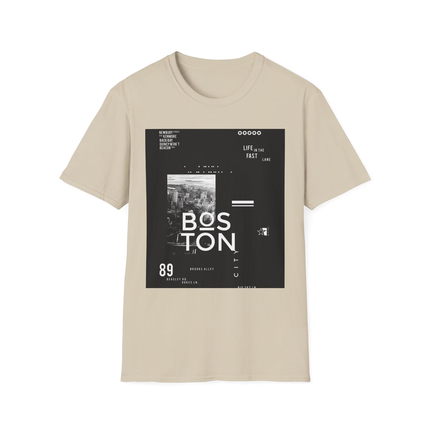 Boston Unisex Softstyle T-Shirt, Casual Wear, Travel Souvenir, Graphic Tee, Vintage Design, Gift for Him/Her