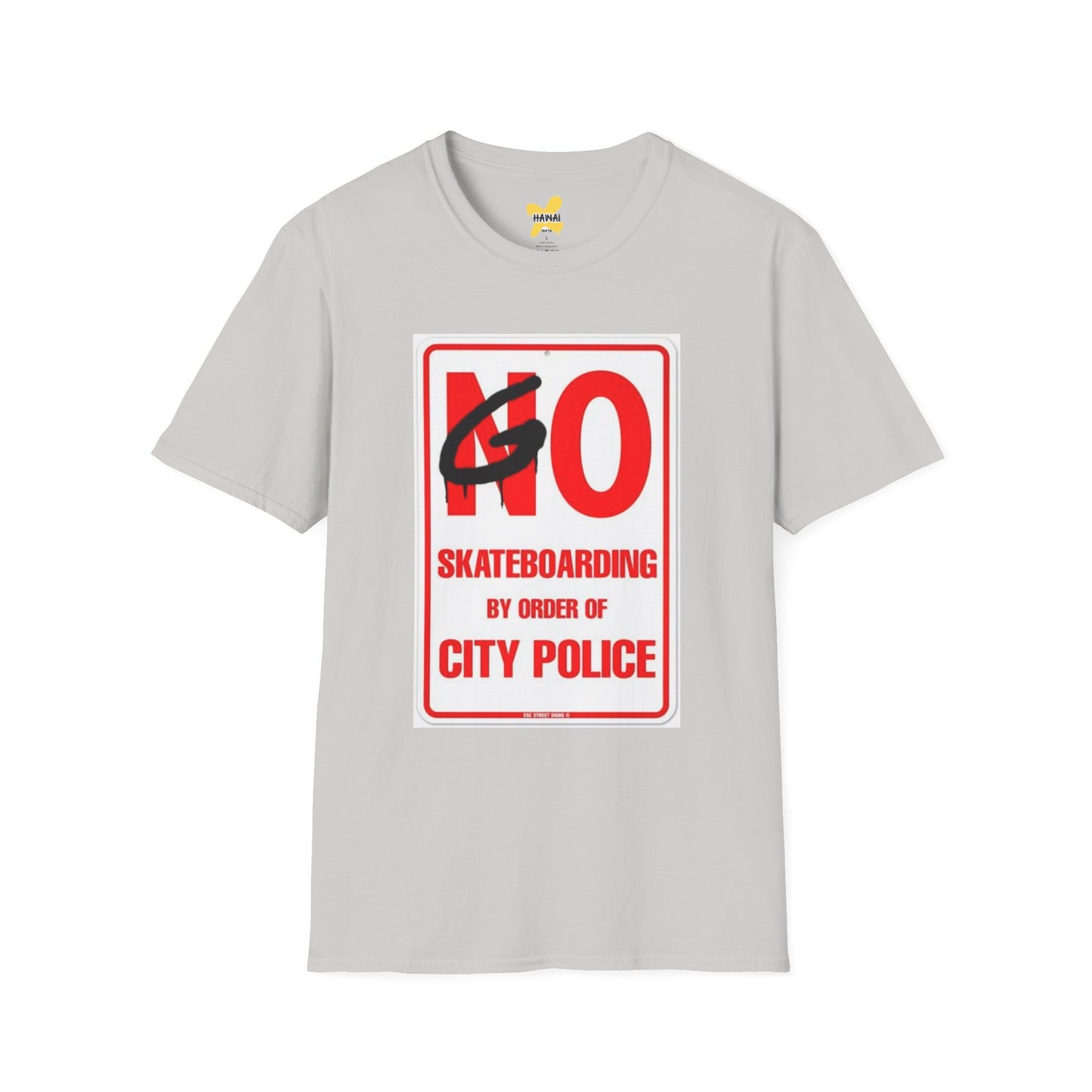 No Skateboarding Funny Unisex T-Shirt - City Police Sign Design