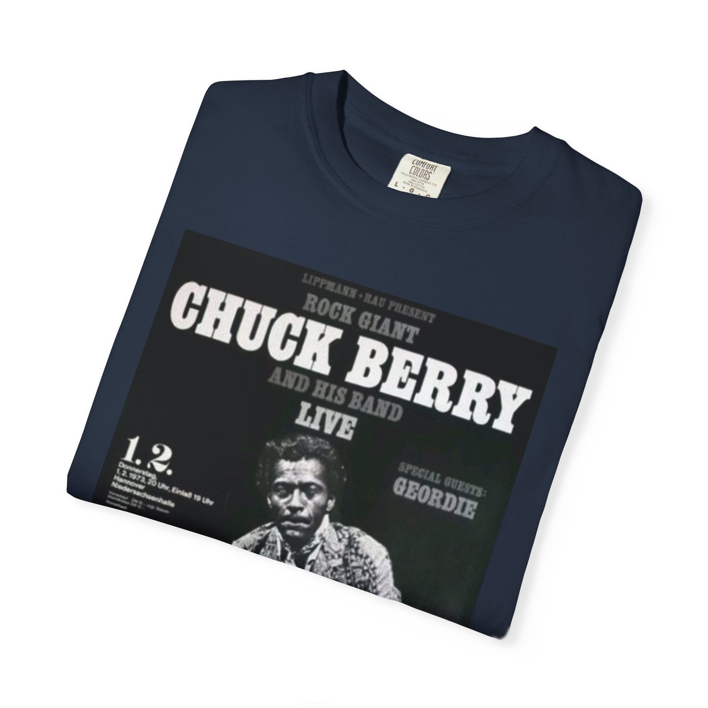 Retro Chuck Berry Live T-Shirt - Unisex Garment-Dyed Tee