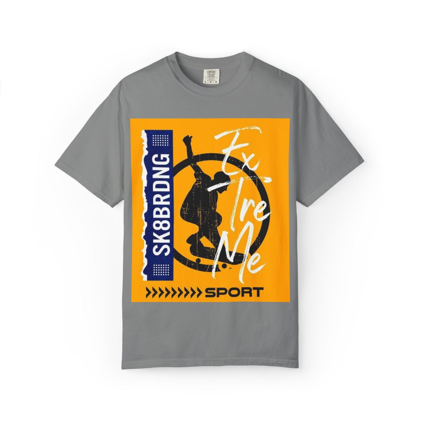 Sporty Graphic Tee for Skaters, Unisex Garment-Dyed T-shirt, Skateboarding Apparel, Casual Wear, Gift for Sport Lovers, Urban Fashion