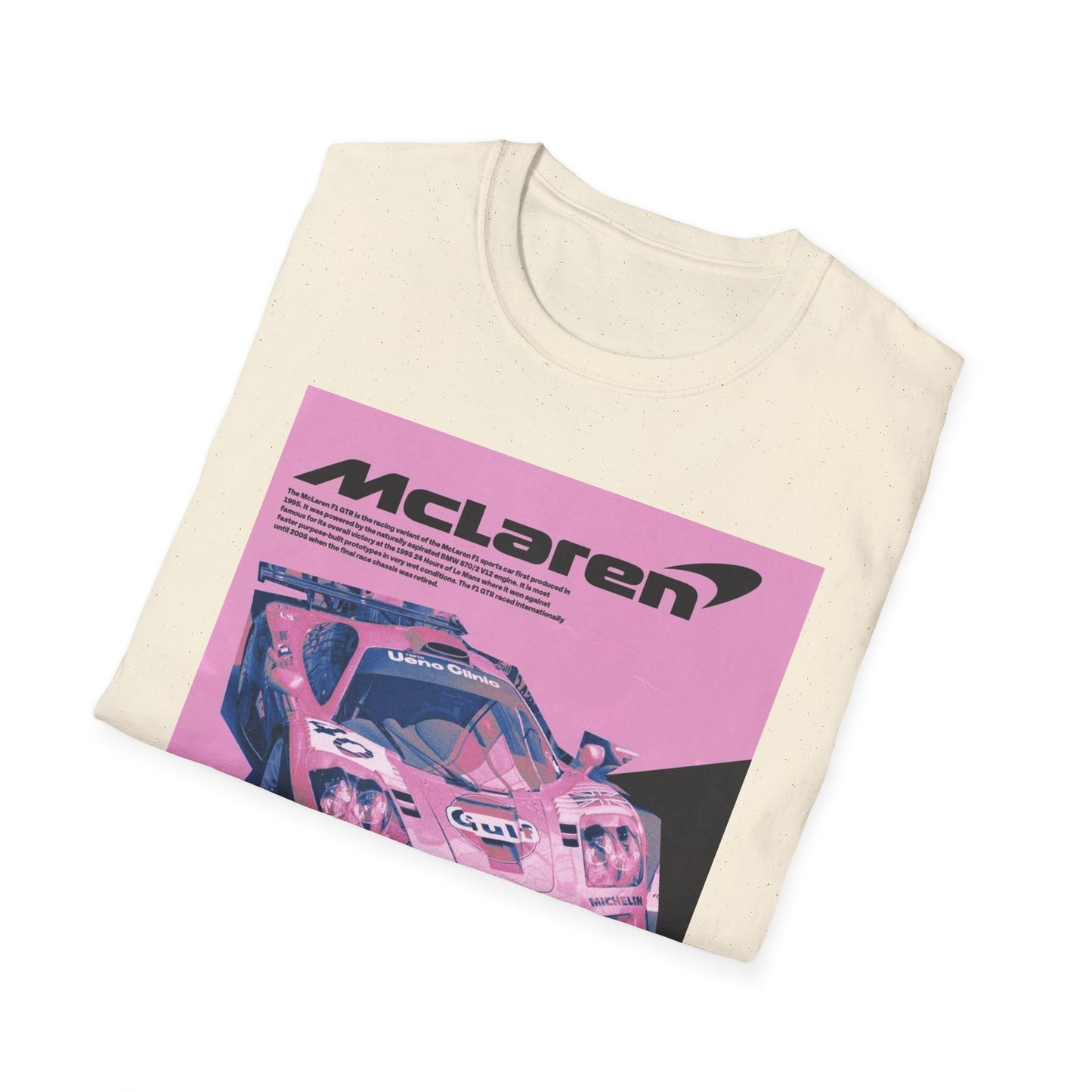 Retro McLaren Racing T-Shirt - Unisex Softstyle Tee for Car Enthusiasts
