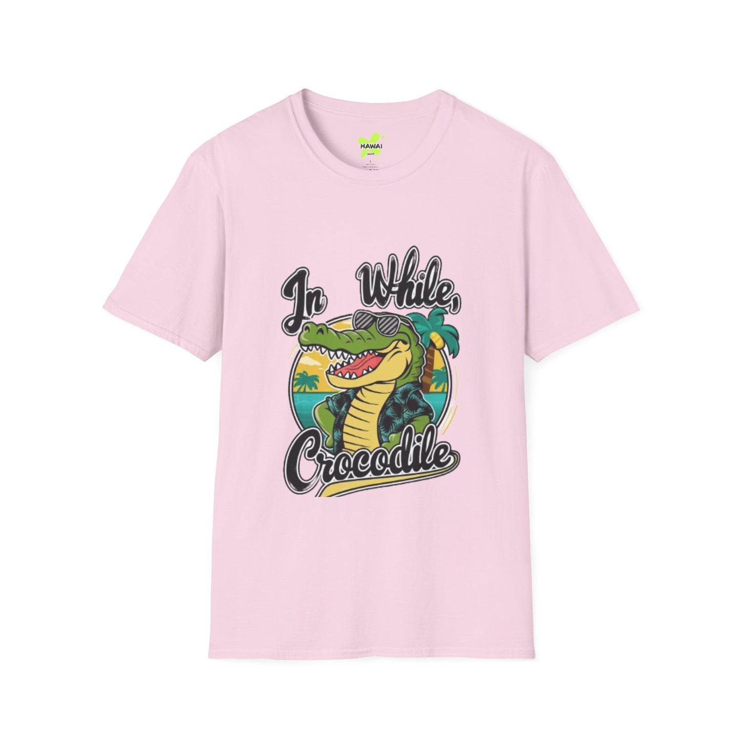 In Wild Crocodile Unisex Softstyle T-Shirt - Fun Graphic Tee for Animal Lovers