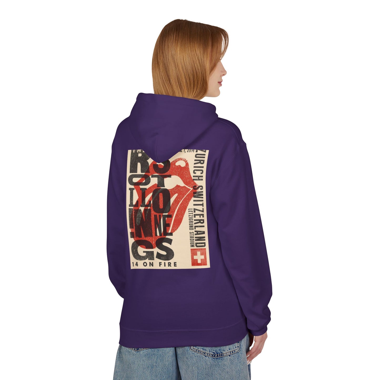 Retro Rock Band Fleece Hoodie - Unisex Softstyle with Vintage Concert Design