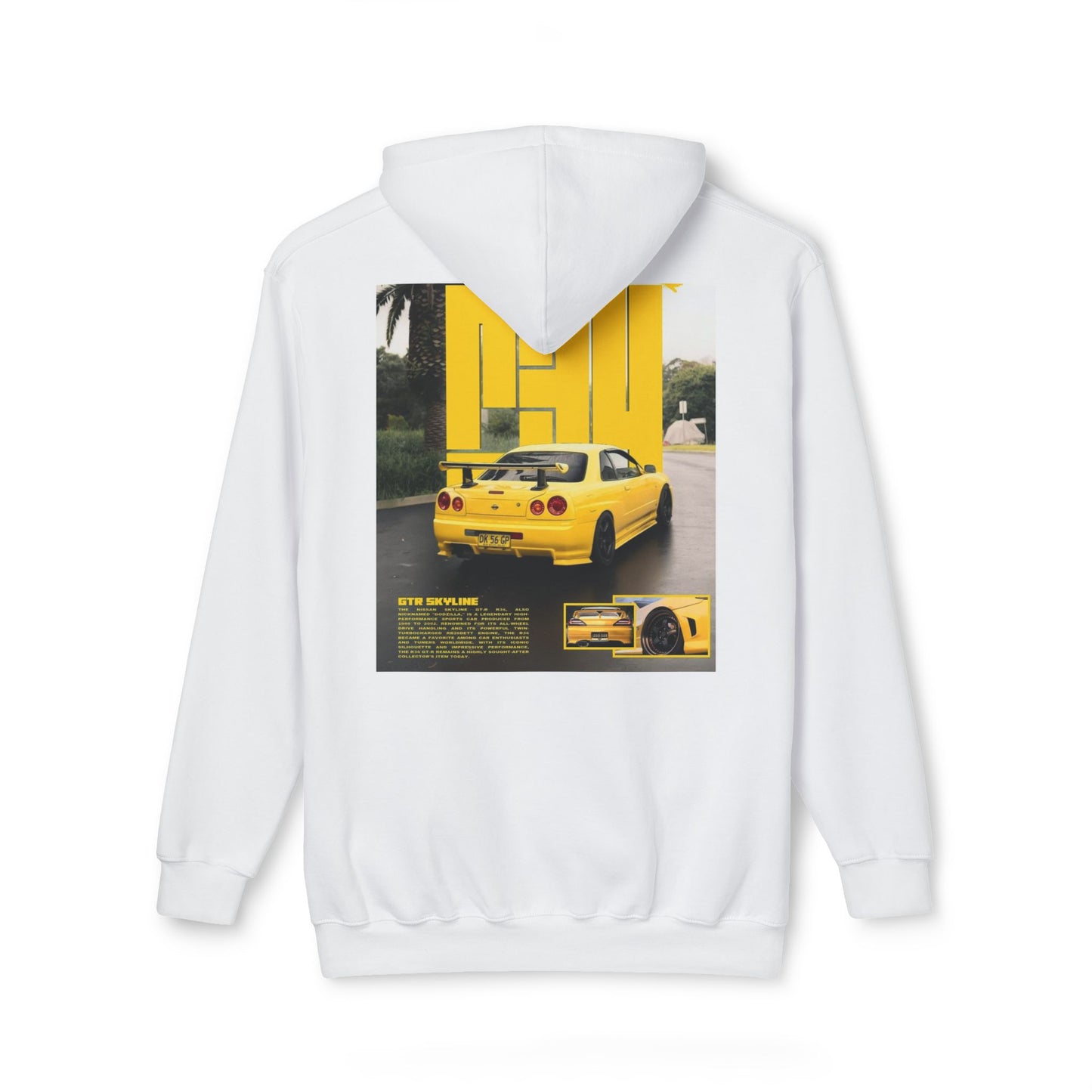 Unisex Hooded Sweatshirt - Retro Car Graphic - Made in the USA