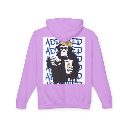 Unisex Lightweight Hooded Sweatshirt - Fun Monkey Design
