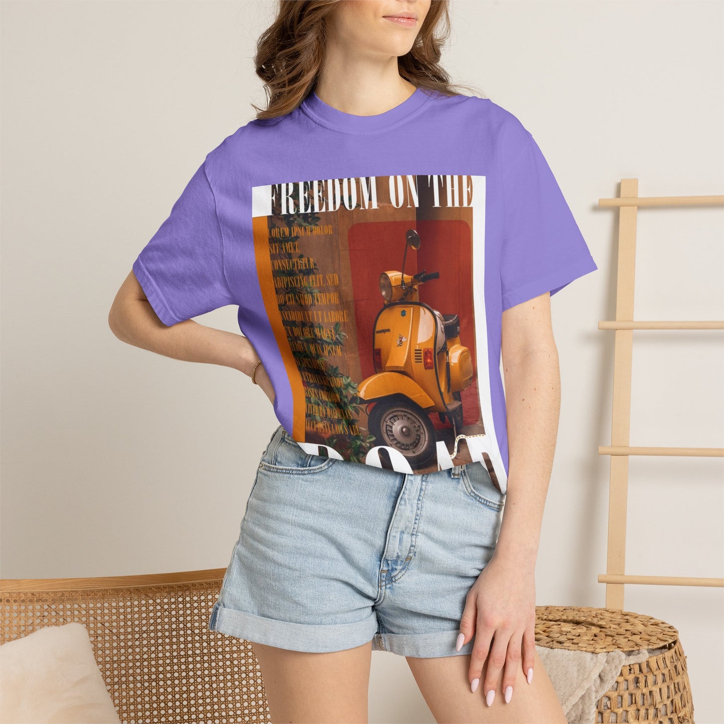 Vintage Vespa 'Freedom on the Road' T-Shirt