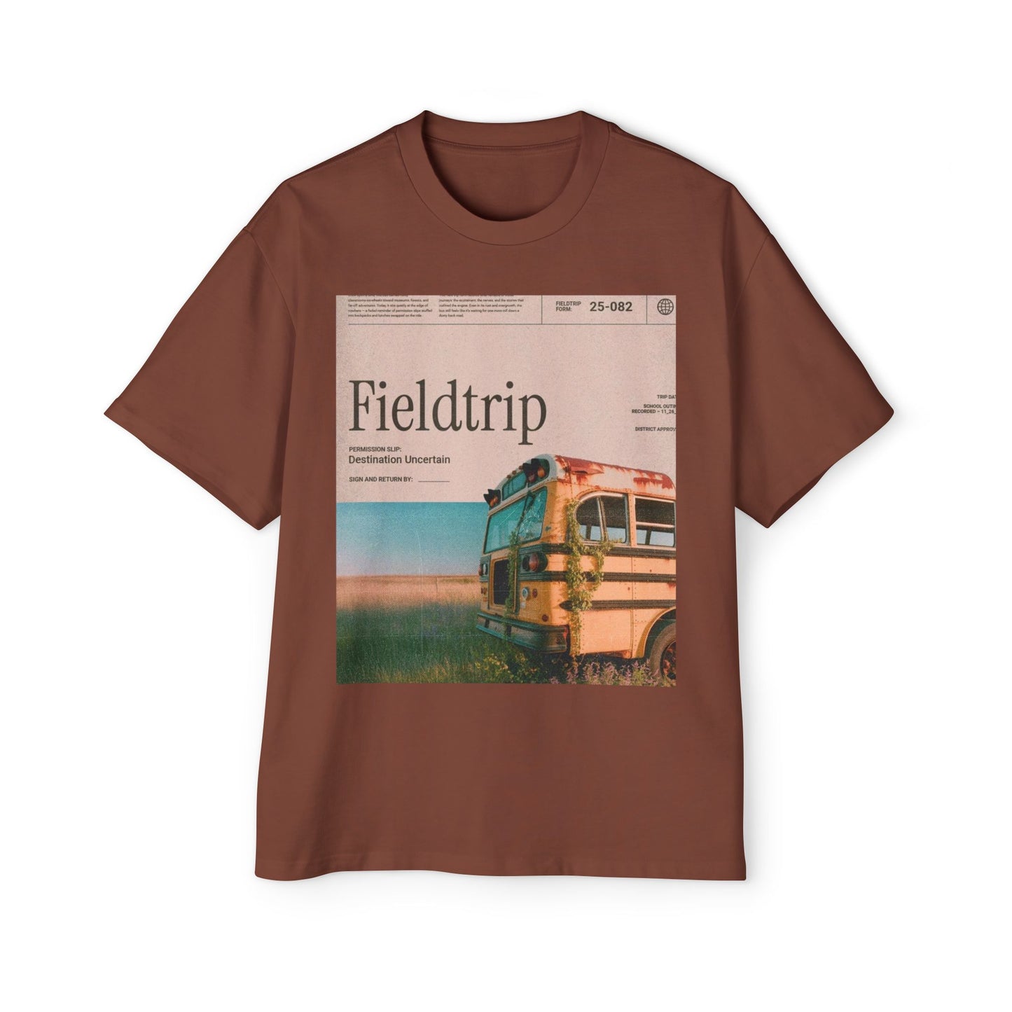 Fieldtrip Graphic Tee — Vintage School Bus Photo Print