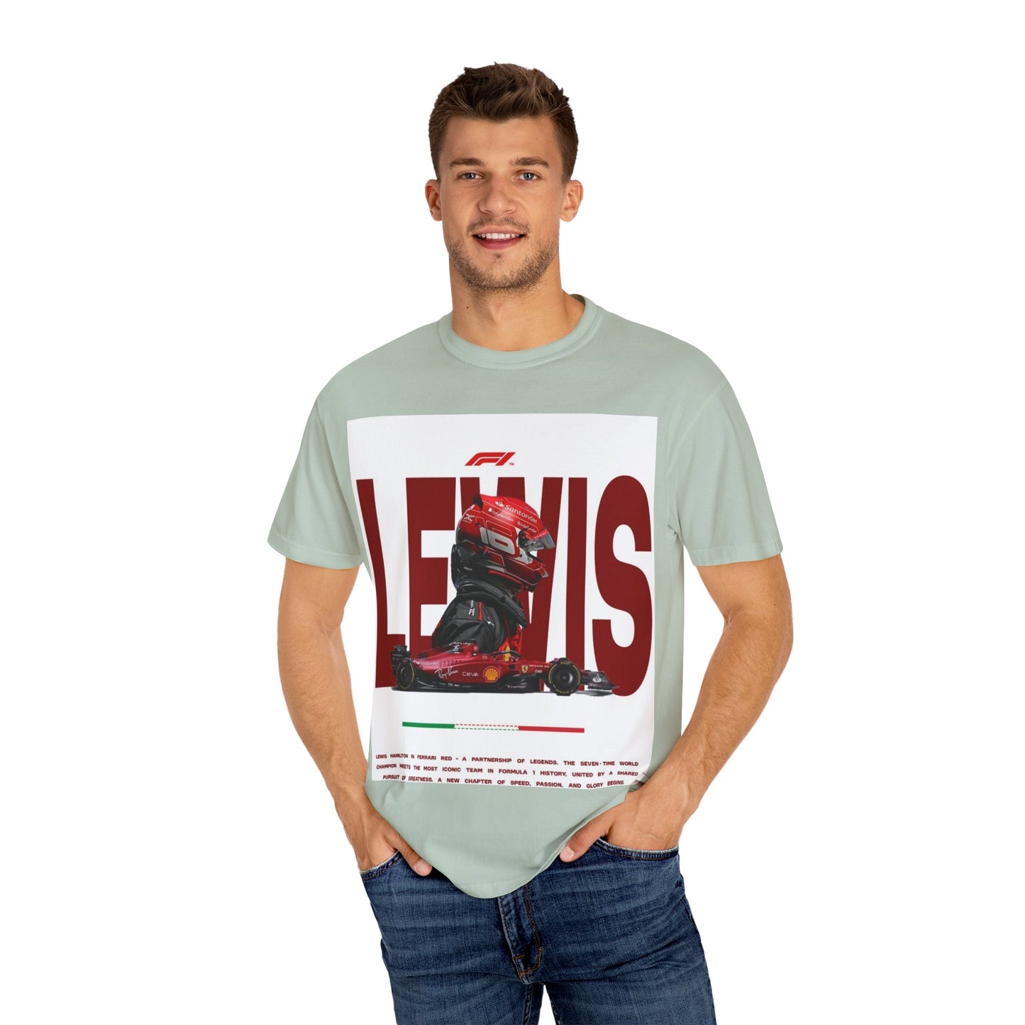 Lewis Hamilton F1 Unisex Garment-Dyed T-Shirt - Perfect for Racing Fans