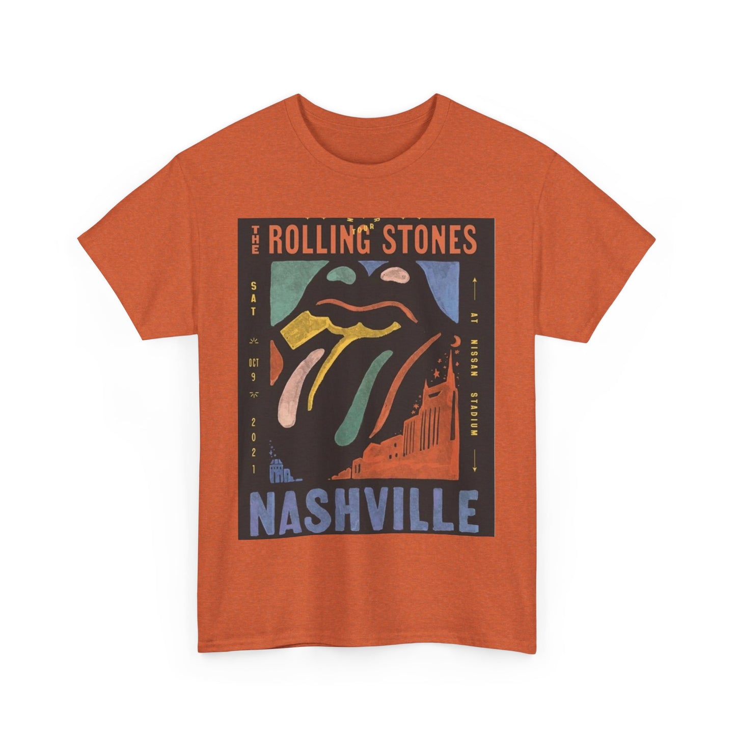 Retro Rolling Stones Nashville Tee, Vintage Band Shirt, Unisex Cotton T-Shirt, Music Lover Gift, Concert Attire, Festival Wear