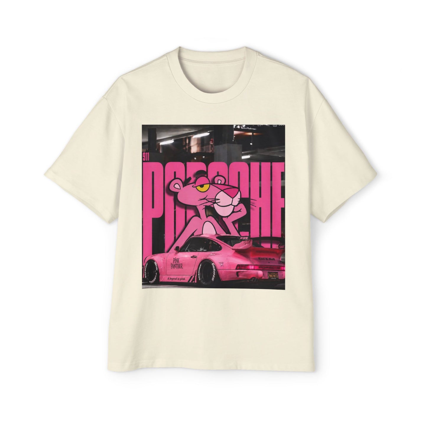 Pink Panther Streetwear Tee — Retro Racing Graphic Shirt