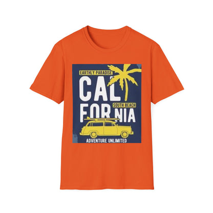 California Adventure Softstyle Tee, Unisex T-Shirt for Beach Lovers, Vacation Apparel, Summer Style, Travel Gift, Casual Wear