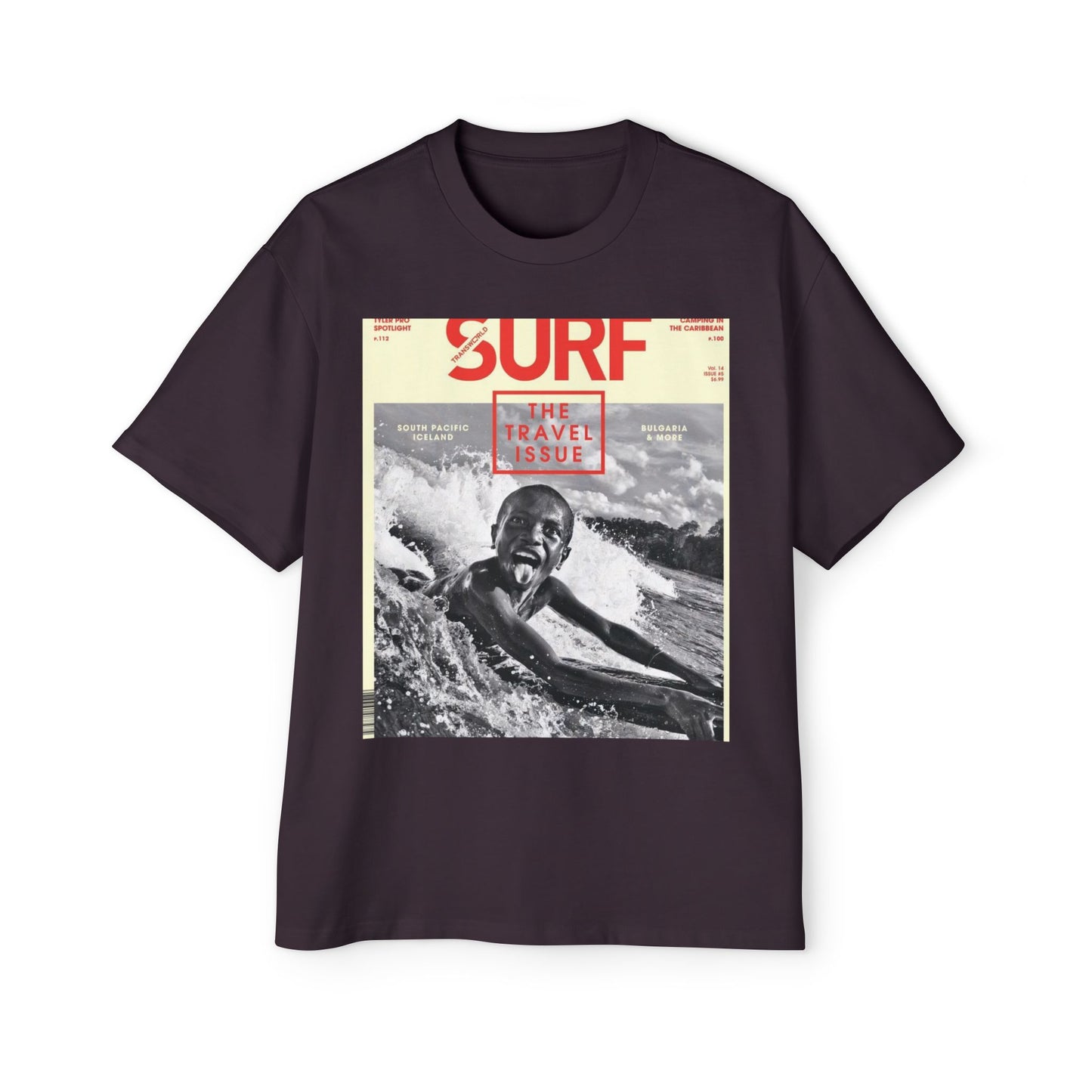 Surf Magazine Graphic Tee — "Surf: The Wave Issue" Vintage Beach Shirt