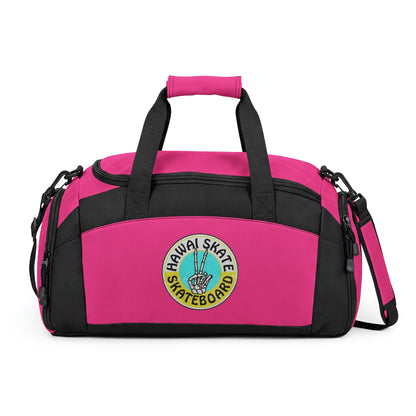 Skateboard Patch Gym Bag — Hawaiian Skateboard Travel Duffel