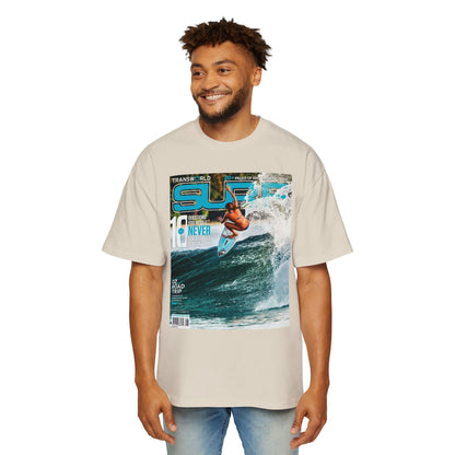 Surf Magazine Graphic Tee — Vintage Surfer Print Oversized T-Shirt