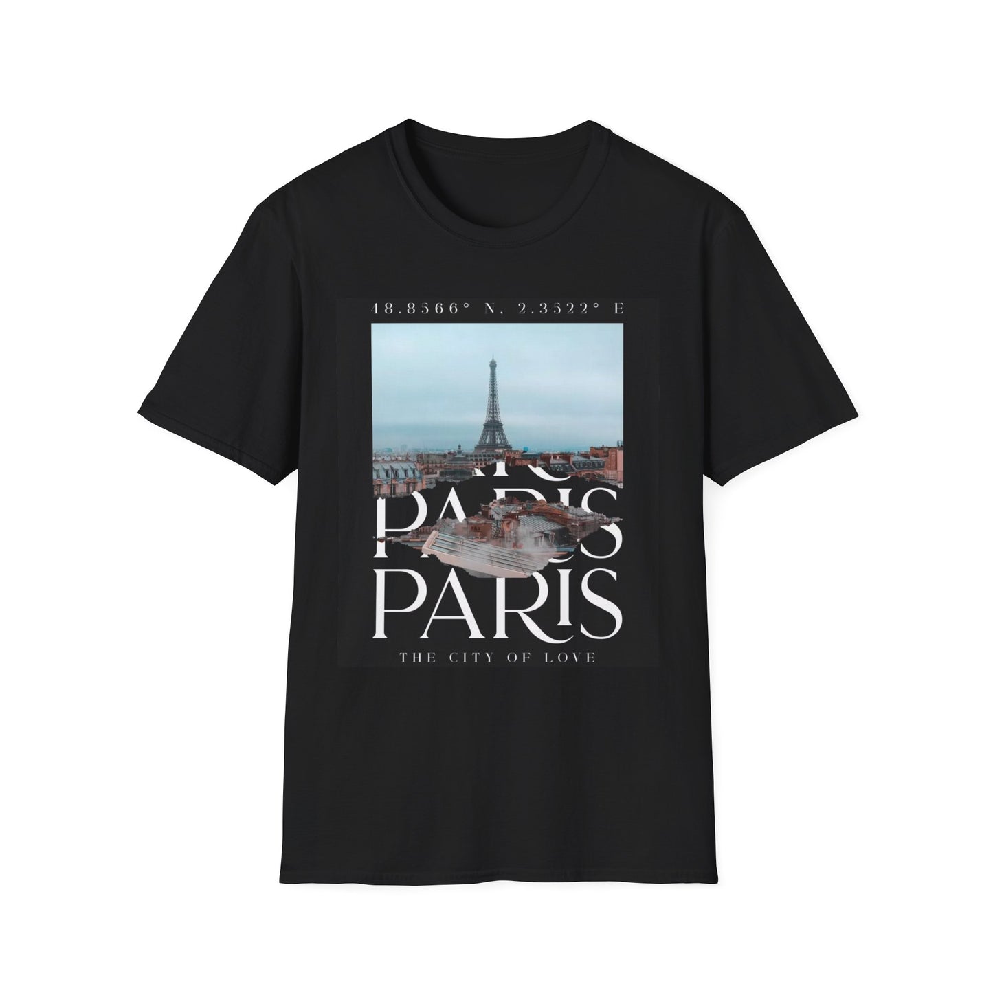 Paris Eiffel Tower Photo Tee — "Paris Paris" Graphic T-Shirt