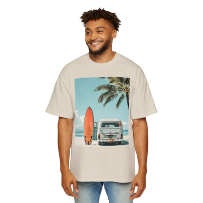 Surf Van Beach T-Shirt — Vintage Palm & Surfboard Graphic Tee
