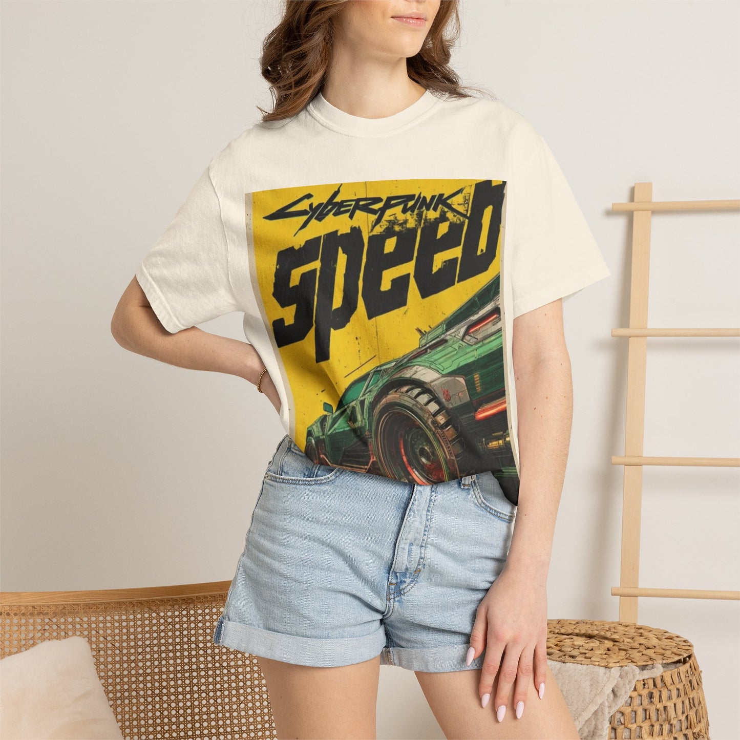 Cyberpunk Speed T-Shirt — Retro Racing Car Graphic Tee