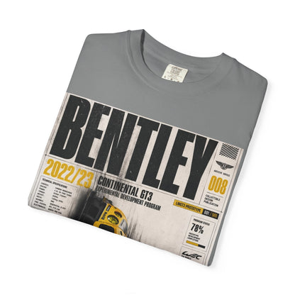 Bentley Magazine Cover T-Shirt – Yellow Sports Car Graphic Tee
