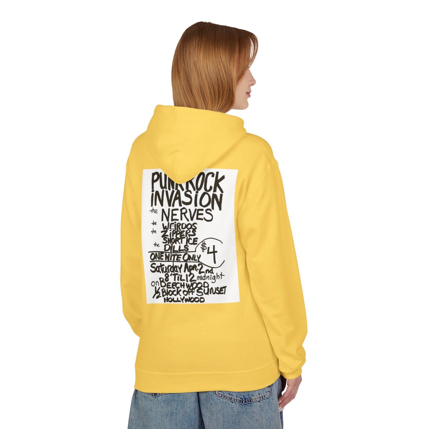 Unisex Punk Rock Fleece Hoodie - Softstyle, Cozy, Perfect for Concerts