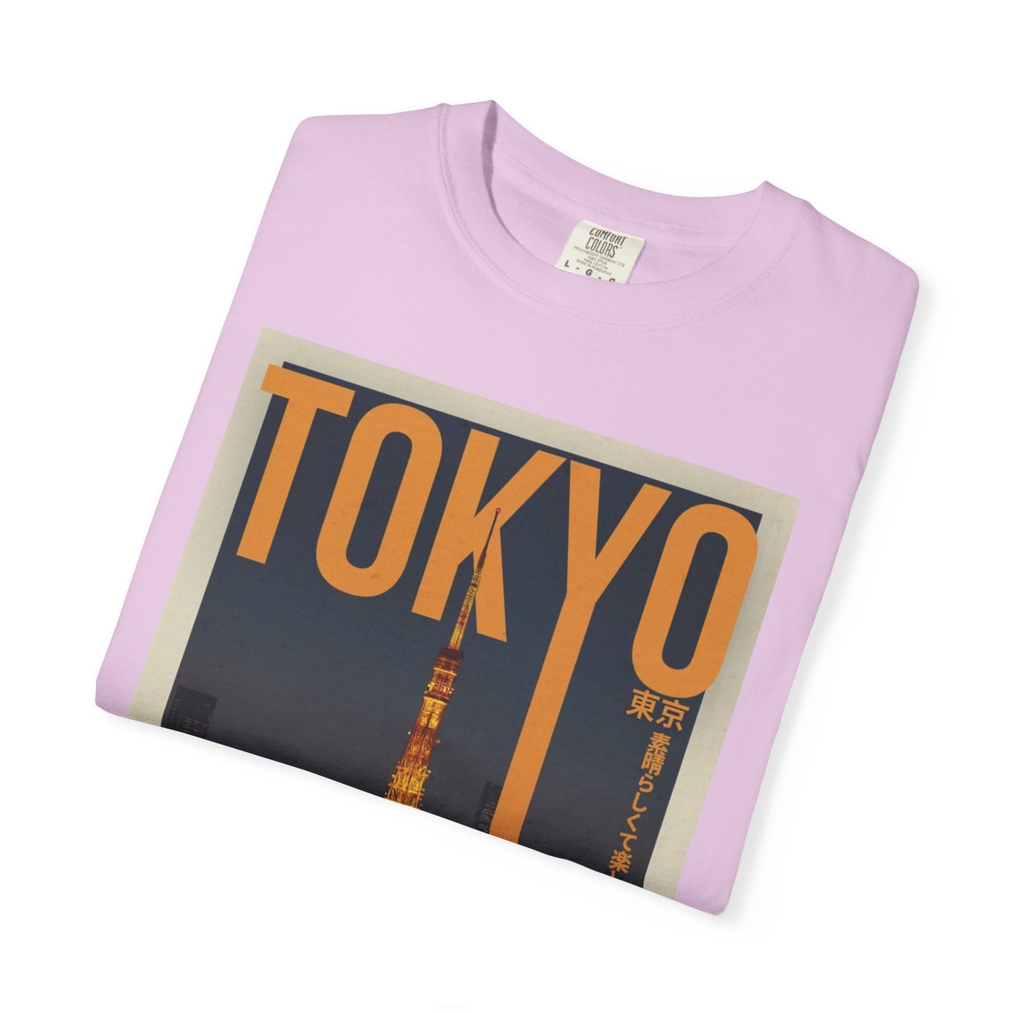 Tokyo Nightscape Graphic T-Shirt — Vintage Japan Tower Travel Poster Tee