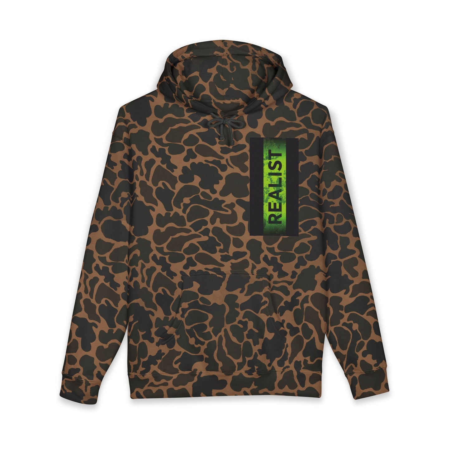 Realist Ghost Hoodie — Neon Yellow Graphic Pullover
